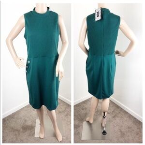 NEW Spense forest green ribbed sweater dress